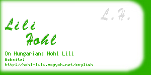 lili hohl business card